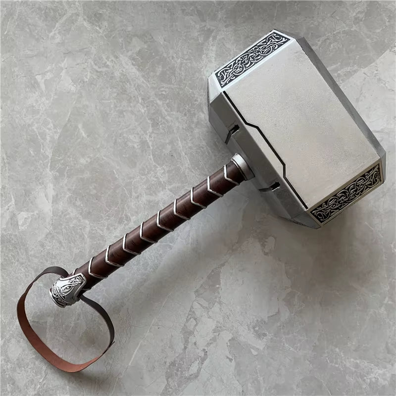 44Cm Thor'S Hammer Cosplay 1:1 Thunder Hammer Weapons Model Kids Gift Avengers Superhero Role Playing Captain America Iron Man