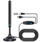 4K/1080P HD Digital TV Antenna Magnetic Base 480+ Miles Digital HD Aerial VHF UHF Amplified Digital Antenna for DVB-T2 TV HDTV