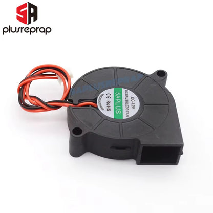 5015 12V 24V Cooling Turbo Fan Brushless Extruder DC Cooler Blower 50X50X15Mm Black Plastic Fan for Reprap 3D Printer