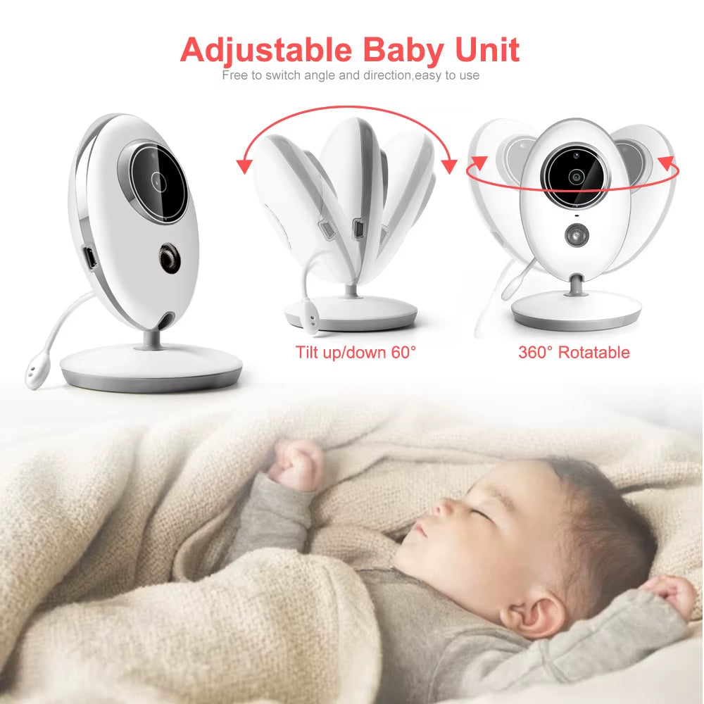 Wireless LCD Audio Video Baby Monitor VB605 Radio Nanny Music Intercom IR 24H Portable Baby Camera Baby Walkie Talkie Babysitter