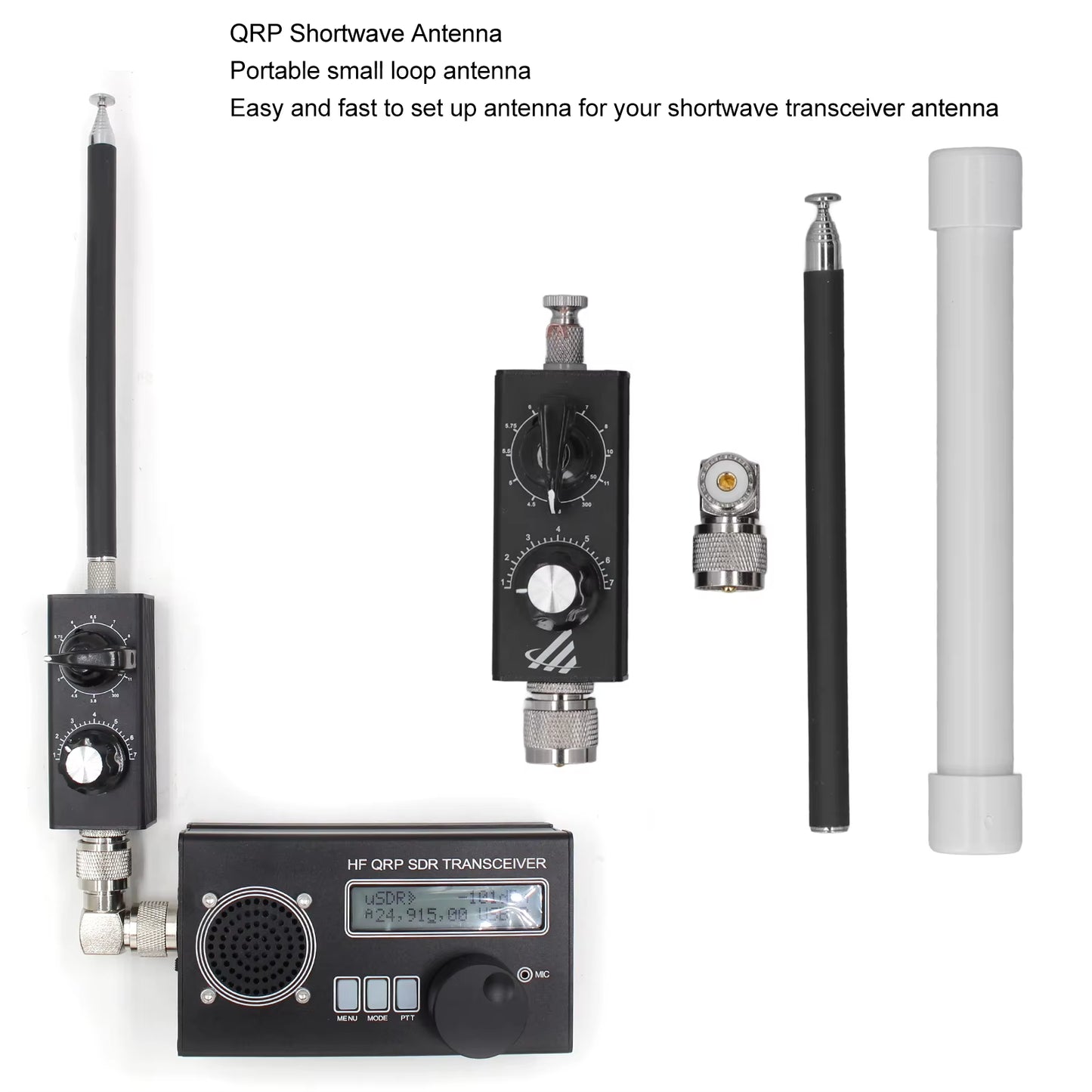 Full Band Tuned Antenna QRP HF Antenna QRP Shortwave Antenna HF Full Band Tuned FM Aviation UV for Reception