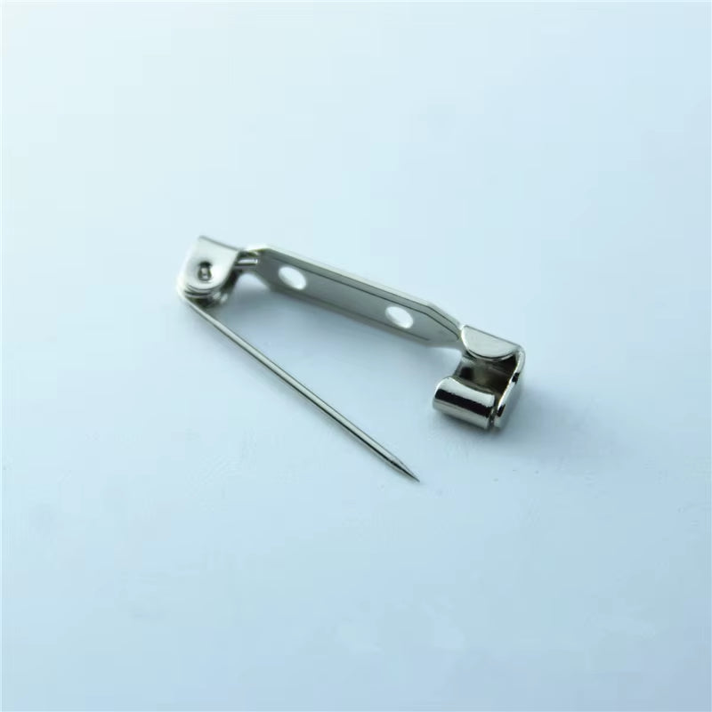 10Pcs 2.4Cm Length High Quality Safety Pin Brooch Base Back Bar Badge Holder Brooch Pins DIY Jewelry Finding