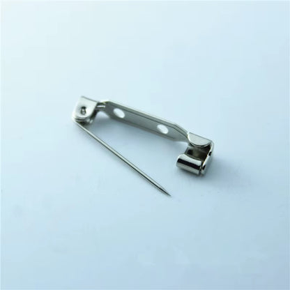 10Pcs 2.4Cm Length High Quality Safety Pin Brooch Base Back Bar Badge Holder Brooch Pins DIY Jewelry Finding