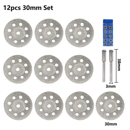 Diamond Saw Blade Diamond Cut off Disc for Dremel Rotary Tools 20Mm 22Mm 25Mm 30Mm with Mandrel Mini Cutting Disc