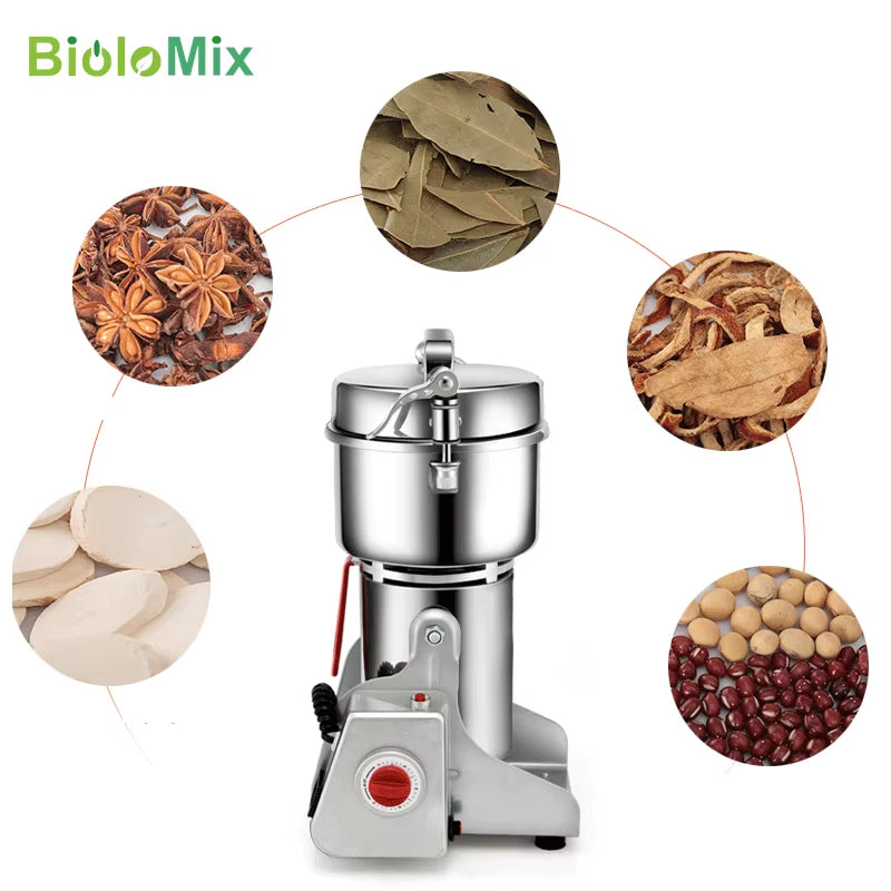 800G 700G Grains Spices Herbals Cereals Coffee Dry Food Grinder Mill Grinding Machine Gristmill Flour Powder Crusher
