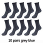 10 Pairs High Quality Bamboo Fiber Men'S Socks Business Breathable Deodorant Compression Socks Men Long Big Size EUR 38-46