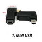 90 Degree Left & Right Angled Mini USB 5Pin Female to Micro USB Male Data Sync Adapter Plug Micro USB to Mini USB Connector