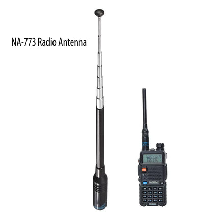 NA-773 Telescopic Antenna UV 5R Dual Band Walkie Talkie Radio Stretched Antenna for Baofeng Kenwood