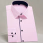 Men'S Classic Long Sleeve Standard-Fit Dress Shirts Formal Business Social Simple Basic Design White Work Office Casual Shirt