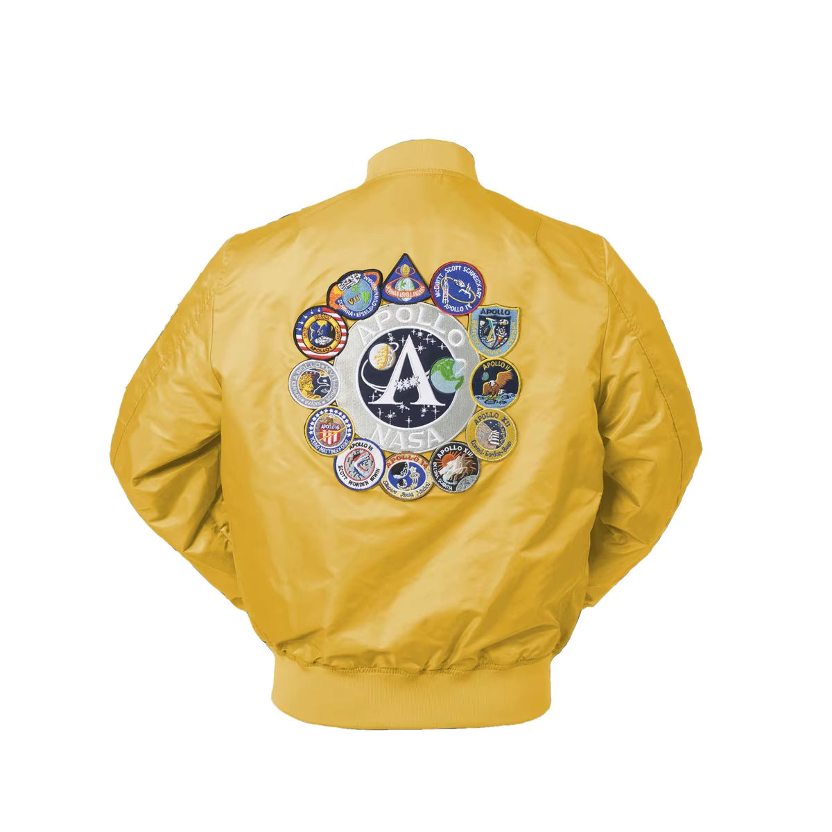2025 New Autumn Apollo Thin 100Th SPACE SHUTTLE MISSION Thin MA1 Bomber Hiphop US Air Force Pilot Flight College Jacket for Men