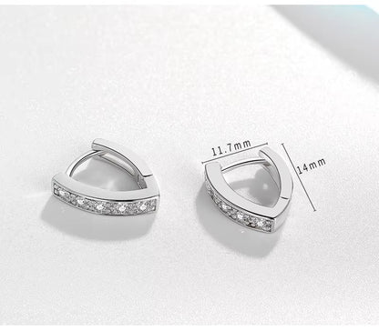 925 Sterling Silver Big Circle Inlaid Zircon Earrings for Women,S925 Argent Women'S Shiny Model Earring 17Mm-40Mm 5 Size