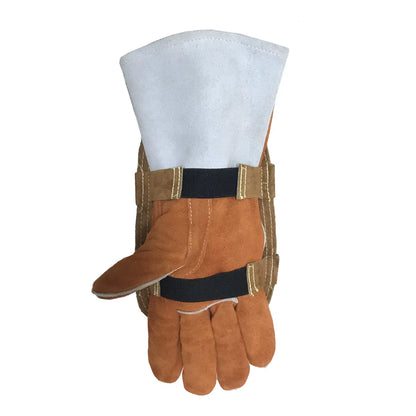 Welding Gloves' Cover High Heat Protection Aluminized & Cowhide Leather anti Flame Stitching Welder Pad