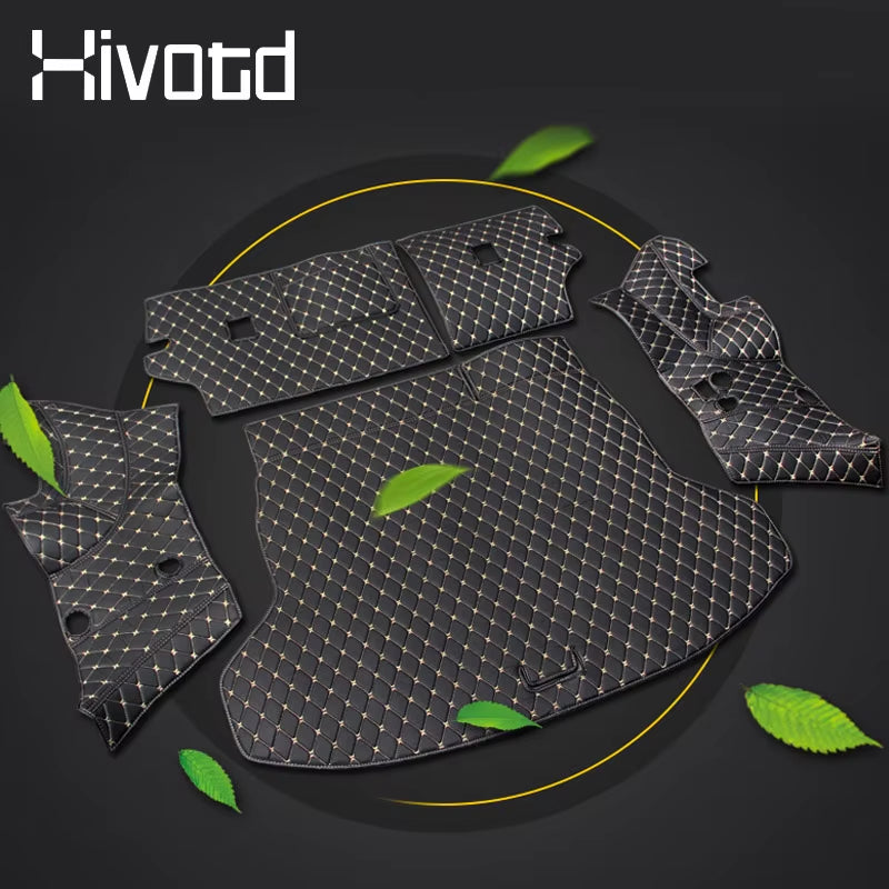 Car Trunk Mat Dustproof Rear Cargo Liner Pad Interior Deccor Protection Accessories PU Leather Carpet for Changan CS55 2020-2017