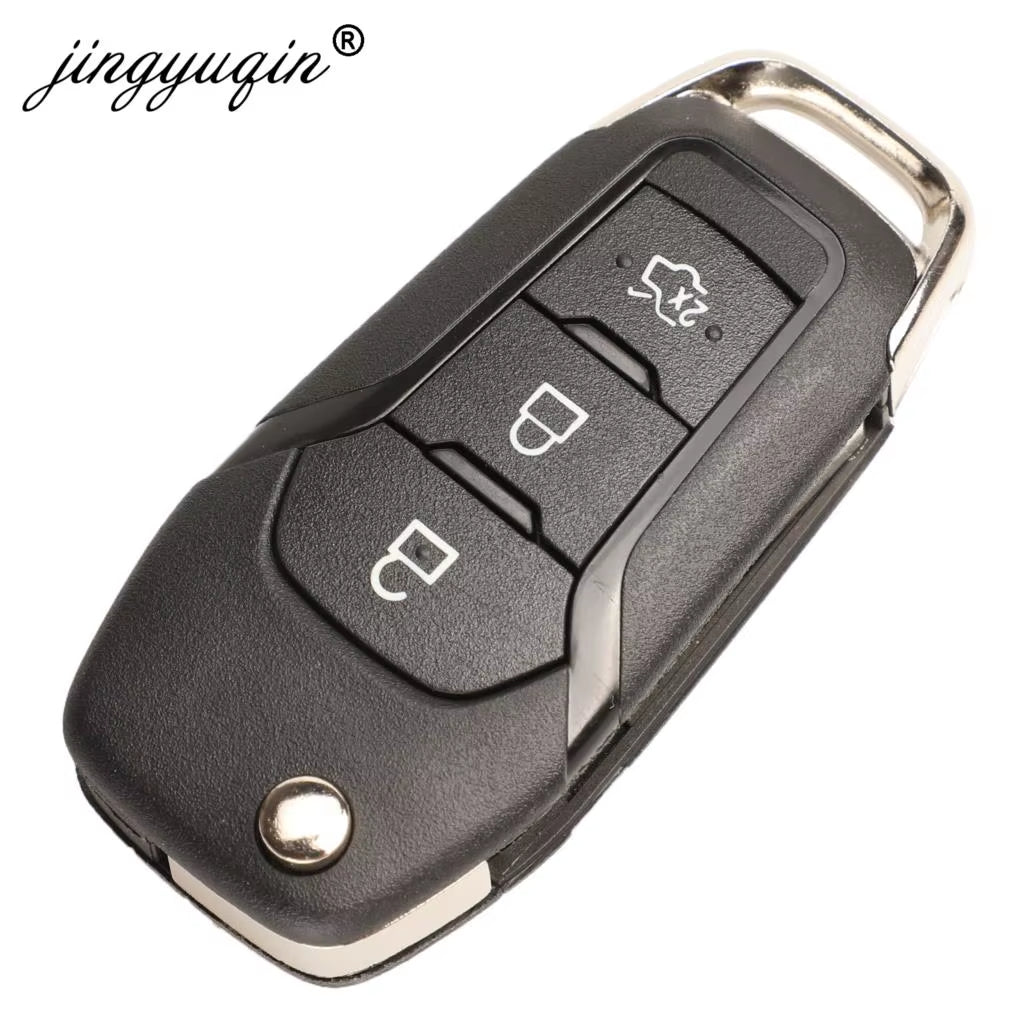 2/3/4 Button Flip Folding Car Key Shell Case for Ford Focus Fusion Mk2 Mk7 Explorer Ranger Uncut Blank HU101 Blade
