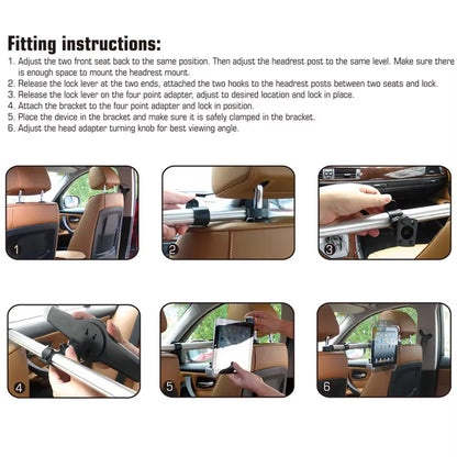 Tablet Holder for Tablet PC Car Back Seat Headrest Mounting Holder Tablet Universal 7-15'' for Ipad Xiaomi Samsung Clip Mount