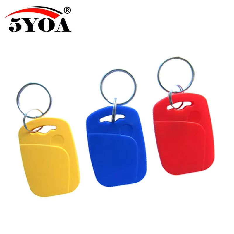 5Pcs IC+ID UID 13.56MHZ Changeable Writable Rewritable Composite Key Tags Keyfob Dual Chip Frequency + RFID 125KHZ T5577 EM4305