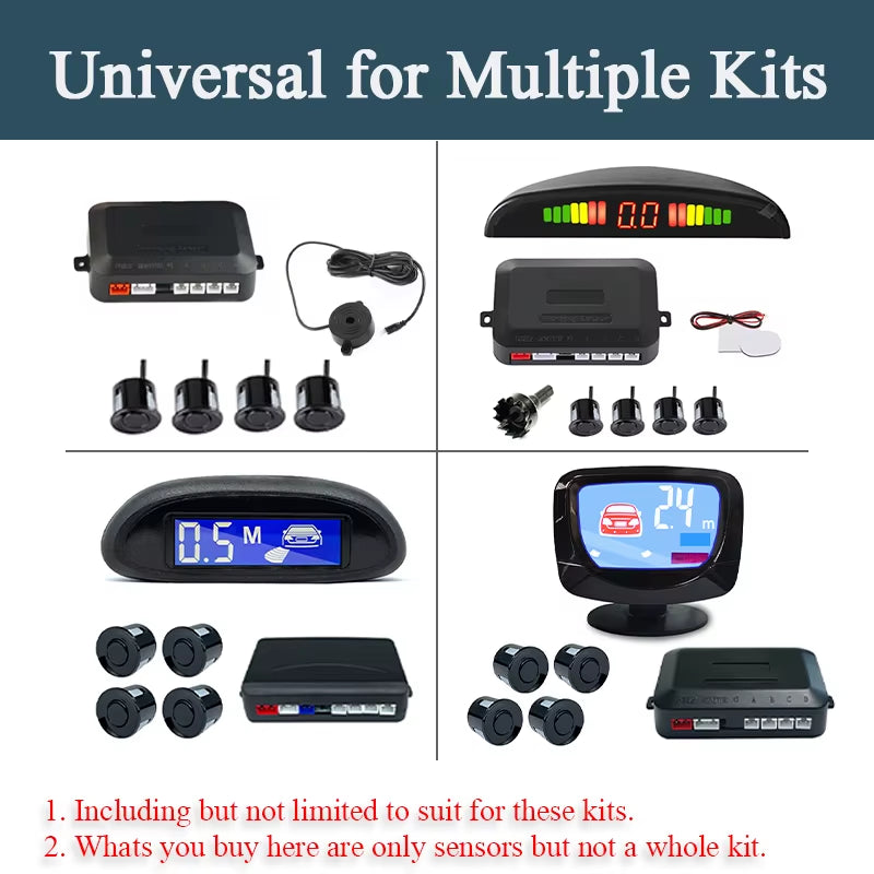 4 Pieces Sensors Parking Sensor 22Mm Black Red Blue Gold Grey Silver Champagne Gold / White Color Car Reverse Probe