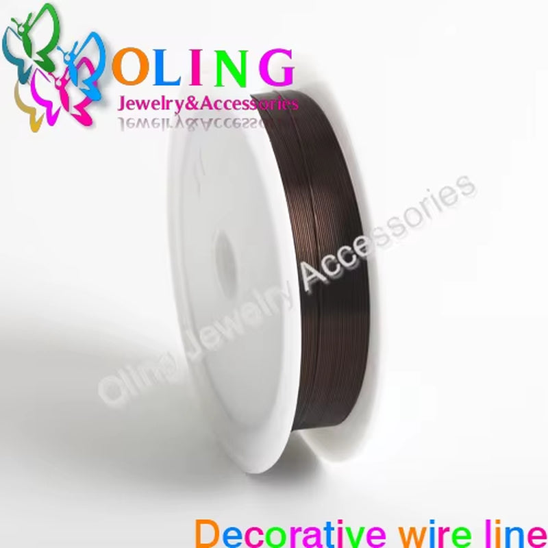 0.4MM 12M/Roll Wire Line Mixed Multicolor Plated Beaded Crafts DIY Choker Bracelet Necklace Jewelry Making