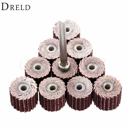 10Pcs Dremel Accessories 240-Grit Sanding Flap Disc Grinding Sanding Flap Wheels Brush Sand Rotary Tool 10 X 10X 3Mm