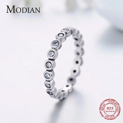 Top Quality Luxury Original Real Solid 925 Sterling Silver Starshine Finger Ring Authentic Jewelry for Women Wedding Gift