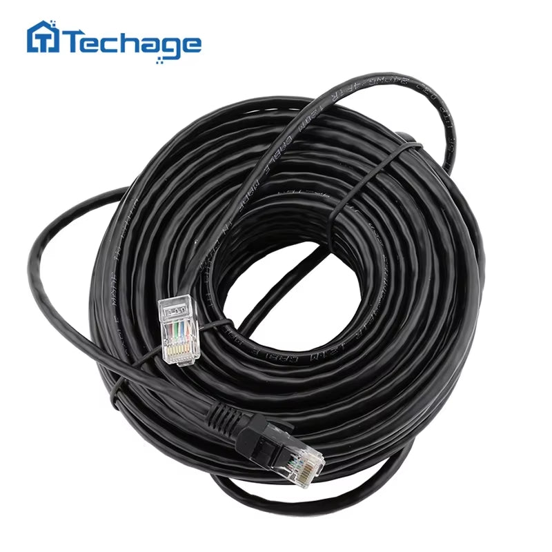 10M 20M 30M 50M Cat5 Ethernet Network Cable RJ45 Patch Outdoor Waterproof LAN Cable Wires for CCTV POE IP Camera System