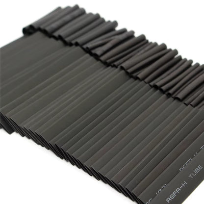 127Pcs/Lot Thermoresistant Tube Shrink Wrapping 2:1 Black Heat Shrink Sleeving Set Wire Cable Polyolefin Wrap Tubing
