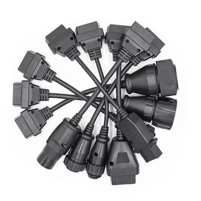 Full Set 8 Pcs Car Truck Converter for Scania 16Pin Male to Female OBD 2 OBD2 Car Auto Connector Extension Cable