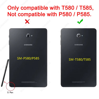 For  Galaxy Tab a 10.1 Inches 2016 Model Number SM-T580 / T585 Case Shock Proof EVA Full Body Stand Kids Tablet Cover