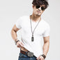 2025  Brand New Men T Shirt 10 Colors Fitness Mens T-Shirts V Neck Man T-Shirt for Male Clothing Tshirts S-5XL Tops Tees