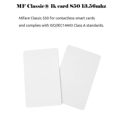 10Pcs/Lot RFID Card 13.56Mhz IC Cards MF S50 Classic 1K M1 Proximity Smart 0.8Mm for Access Control System ISO14443A