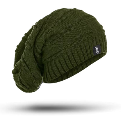 New True Letter Winter Hat Long Size Knitted Cap High Quality Casual Beanies for Men & Women Solid Bonnet Cap