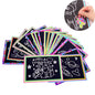 10 Pcs 13X 9.8Cm Scratch Art Paper Magic Painting Paper with Drawing Stick for Kids Toy Colorful Drawing Toys