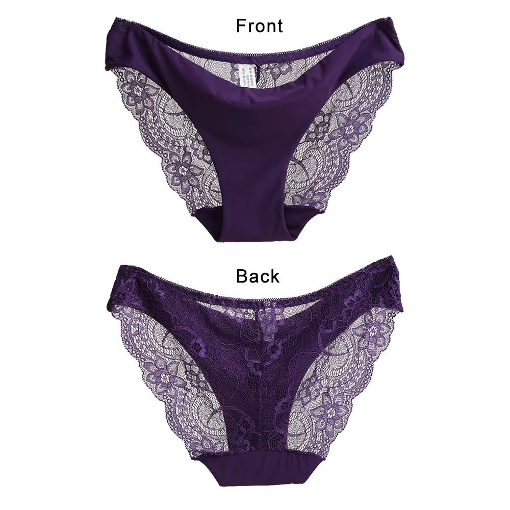 Ladies Underwear Woman Panties Sexy Lace plus Size Panty Transparent Low-Rise Cotton Briefs Intimates New Hot Sale