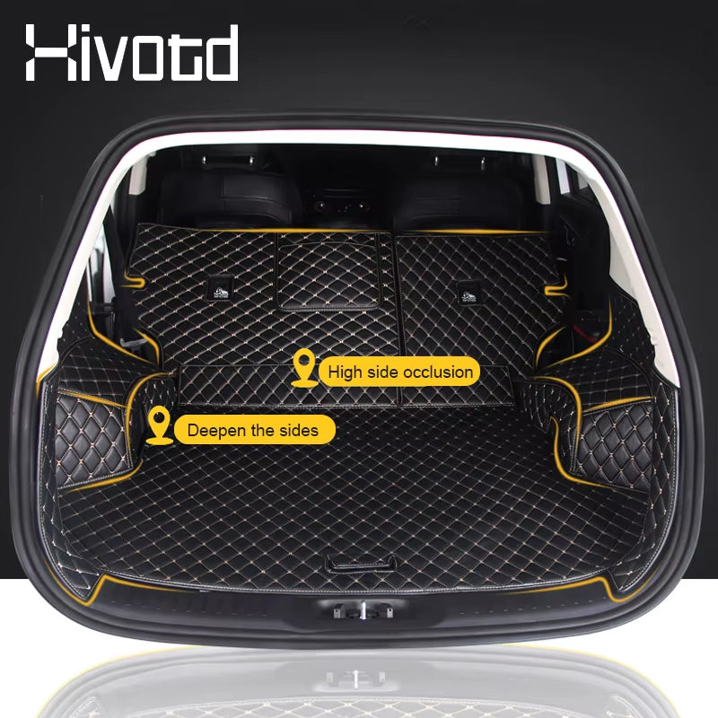 Car Trunk Mat Dustproof Rear Cargo Liner Pad Interior Deccor Protection Accessories PU Leather Carpet for Changan CS55 2020-2017