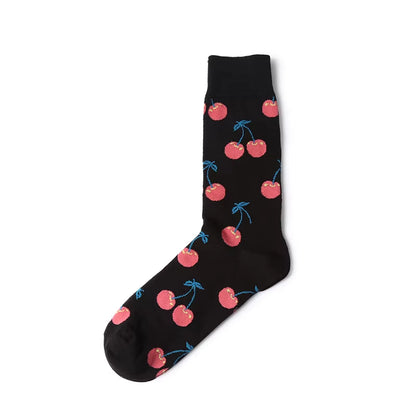 1 Pair Art Socks New Men Women Cotton Socks Couple Funny Socks Flower Bird Long Colorful Socks EUR39-44