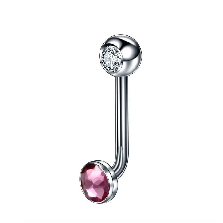 1PC G23 Titanium Opal Crystal Christina Vertical Hood Piercings Lip Rings Sexy Women Piercings Body Jewelry 14G