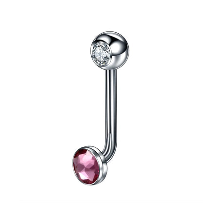1PC G23 Titanium Opal Crystal Christina Vertical Hood Piercings Lip Rings Sexy Women Piercings Body Jewelry 14G
