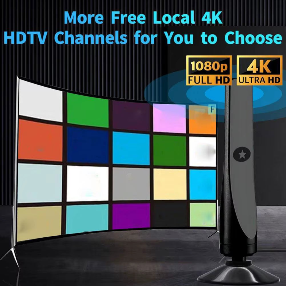 4K/1080P HD Digital TV Antenna with Signal Amplifier Indoor Outdoor Antenna for Wide Range Hdtv Reception Home TV Aerial