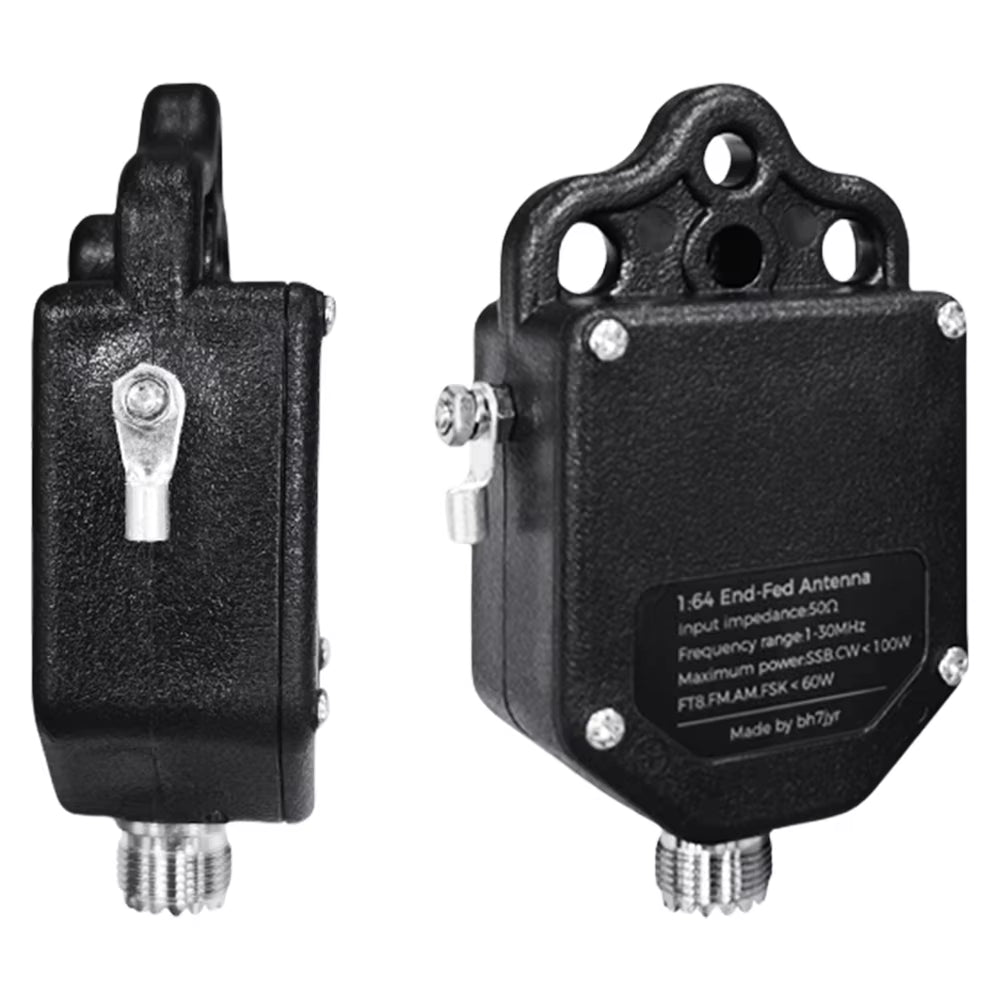 1:64 Balun End Fed Antenna 1Mhz to 30Mhz Portable 4-Band 8-Band HF End Fed Antenna 100W Power for Outdoor