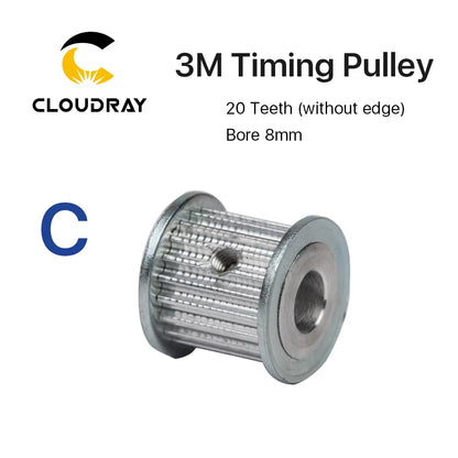 CO2 Laser Metal Parts Synchronous HTD 3M Gear Pulley 6.35/8/12Mm for DIY CO2 Laser Engraving Cutting Machine