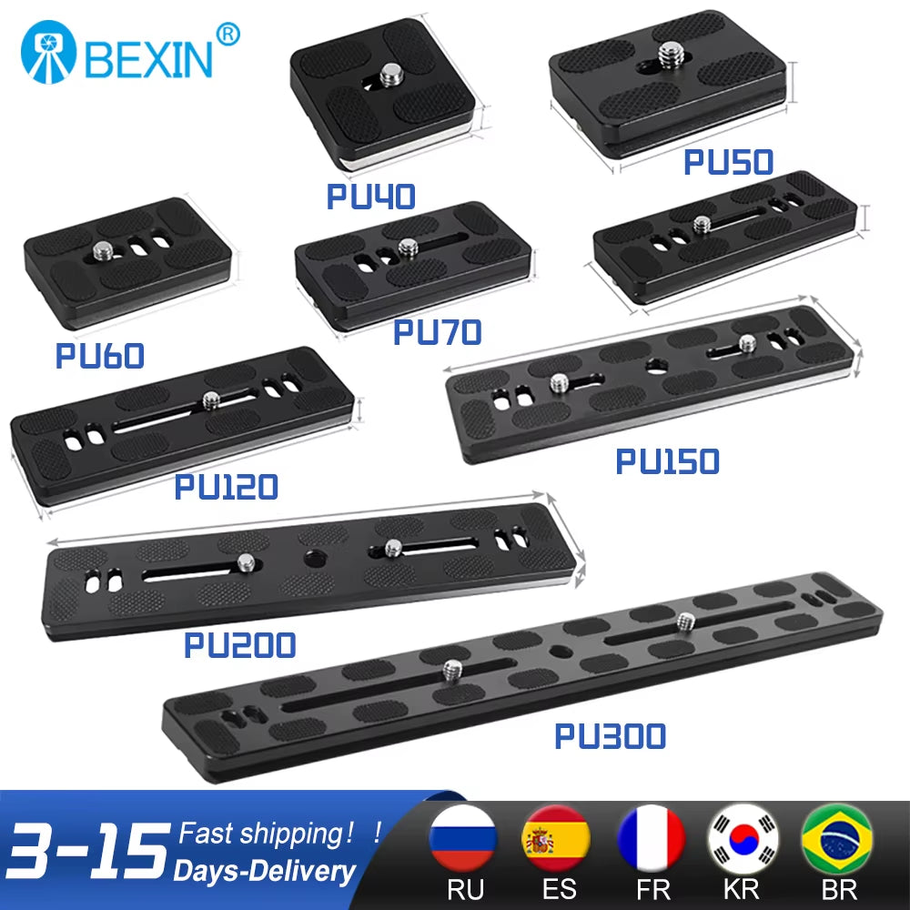 Universal Aluminum Alloy Quick Release Plate Tripod Mount Adapter with 1/4 Screw for Benro Arca Swiss Ball Head and Camera