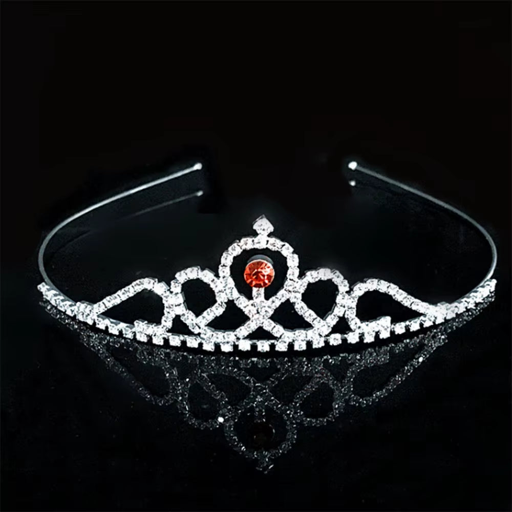 Princess Crystal Tiaras and Crowns Headband Kid Girls Love Bridal Prom Crown Wedding Party Accessiories Hair Jewelry