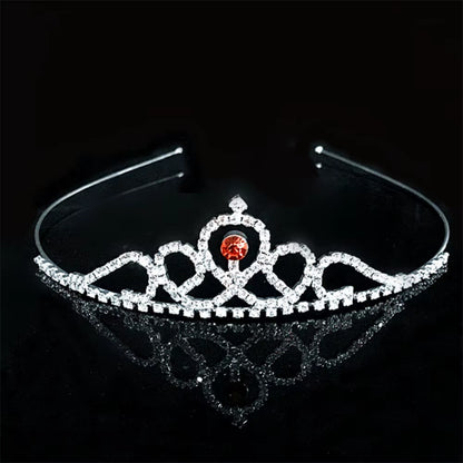 Princess Crystal Tiaras and Crowns Headband Kid Girls Love Bridal Prom Crown Wedding Party Accessiories Hair Jewelry