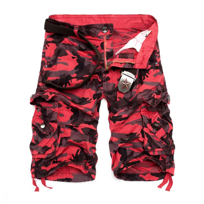 Camouflage Loose Cargo Shorts Men 2025 Summer Military Camo Short Pants Homme Cargo Shorts US Size