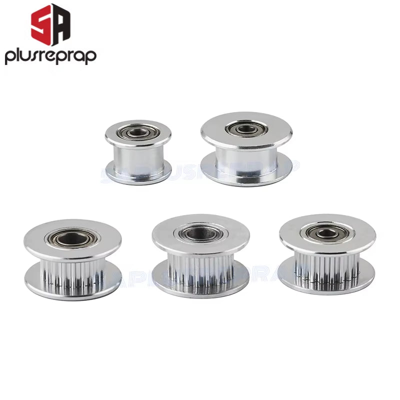 GT2 Idler Timing Pulley 16-Tooth 20-Teeth with 3Mm or 5Mm Bore with Bearings for 3D Printer Parts Timing Belt 6Mm 10Mm
