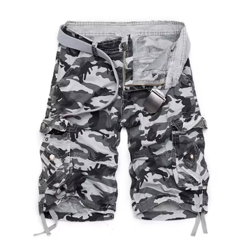 Camouflage Loose Cargo Shorts Men 2025 Summer Military Camo Short Pants Homme Cargo Shorts US Size