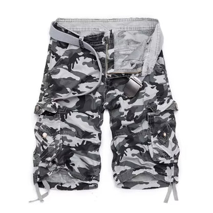 Camouflage Loose Cargo Shorts Men 2025 Summer Military Camo Short Pants Homme Cargo Shorts US Size