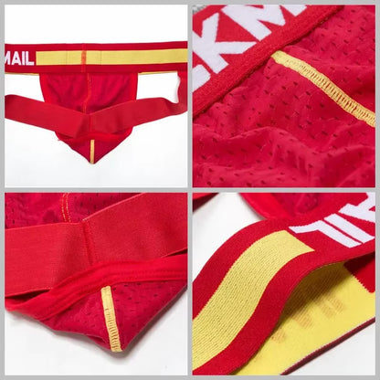 New Jocks Men Mesh Low Waist Sexy Men Underwear Briefs Gay Penis Pouch Wonderjock Bikini Underwear Man Jockstrap Thong