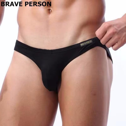 Mens Sexy Modal Underwear Briefs Men Low Rise U Convex Pouch Brief Underwear Men Stretch Breathable Briefs