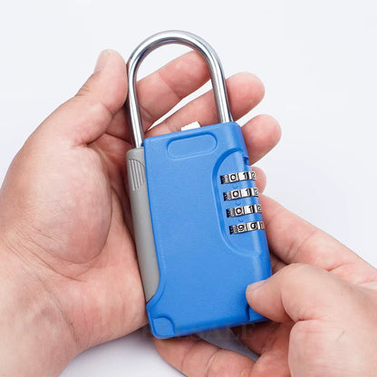 High Quality Hidden Key Safe Box 4-Digital Password Combination Lock with Hook Mini Metal Secret Box for Home Villa Caravan
